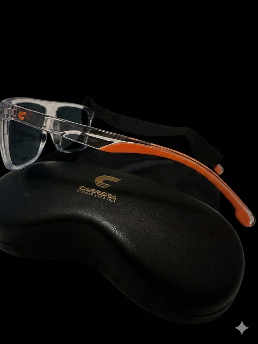 Carrera Sunglasses Orange Translucent Clear CA8055S 58mm NEW - Picture 7 of 10